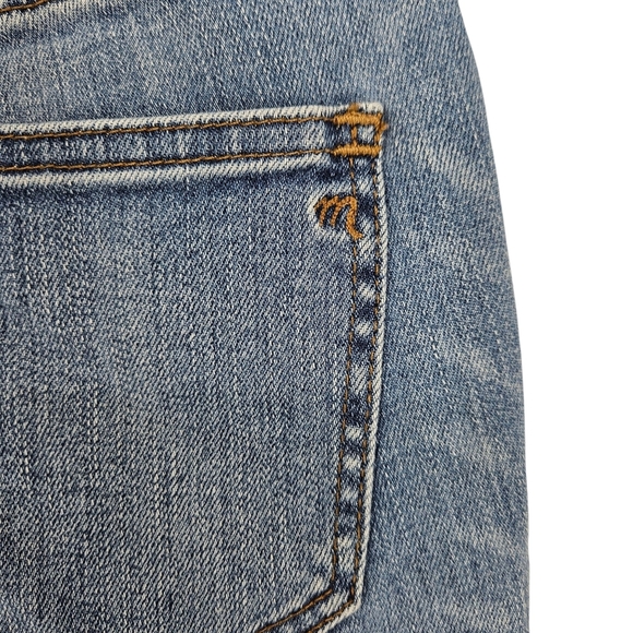 Madewell 8" Skinny Jeans Frankie Medium Wash Distressed Denim Petite 24P - Picture 6 of 12